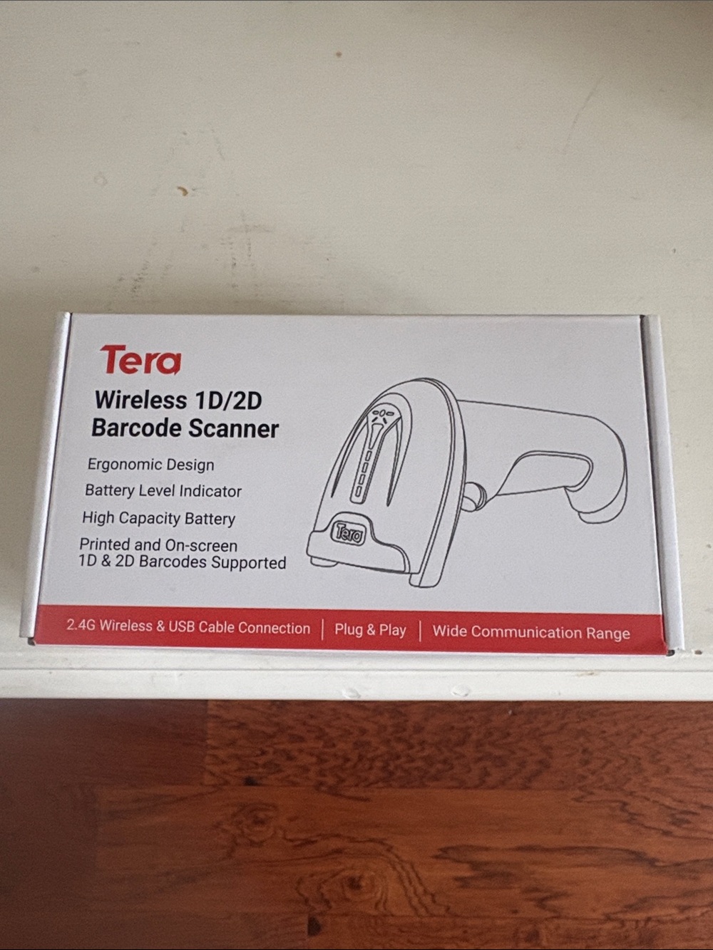 Tera Barcode Scanner with Battery Indicator: 2D Wireless, D5100 Orange